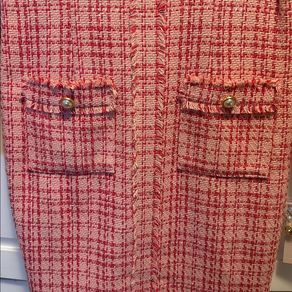NWT Nanette Lepore Women's SZ 4 Almond Blossom Plaid Tweed LS Sheath Dress $168